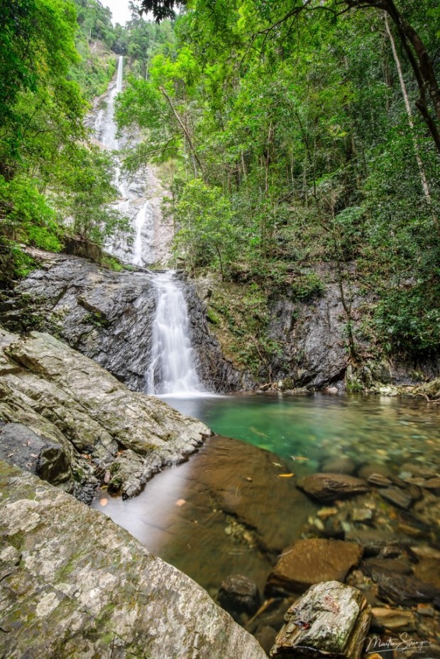 Lush Rainforest Waterfalls by Martin Stringer